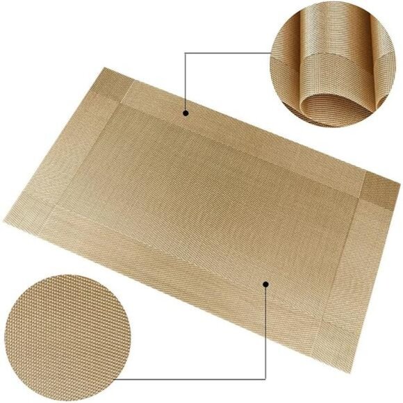 Placemats, Place Mats for Kitchen Dining Table, Heat-Resistant Anti-Skid Stain - Picture 3 of 7